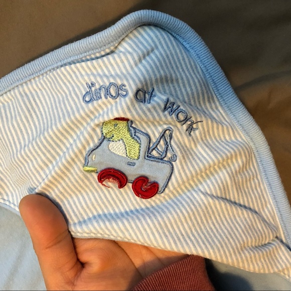 Dinosaur Baby Towel Receiving Blanket Sheets Baby Kids Unisex EUC - Picture 2 of 4